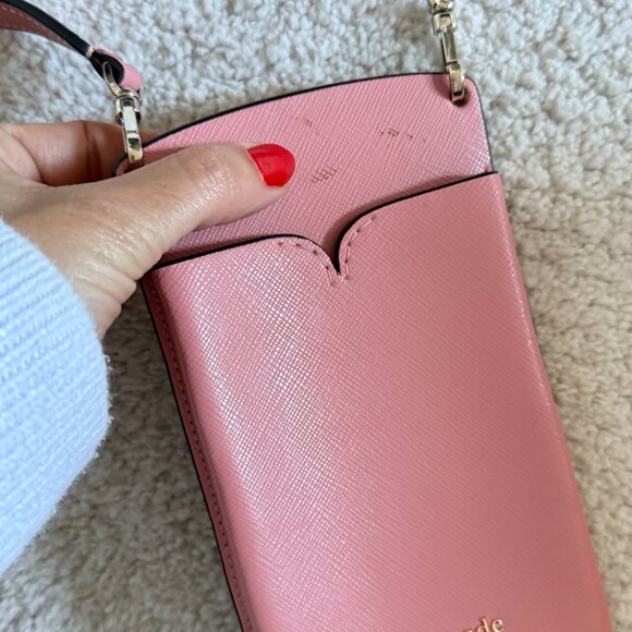 Kate Spade Spencer North South Phone Crossbody in Serene Pink - Picture 8 of 10
